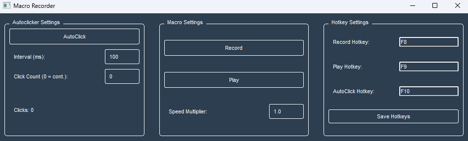 Macro Recorder Pro Interface